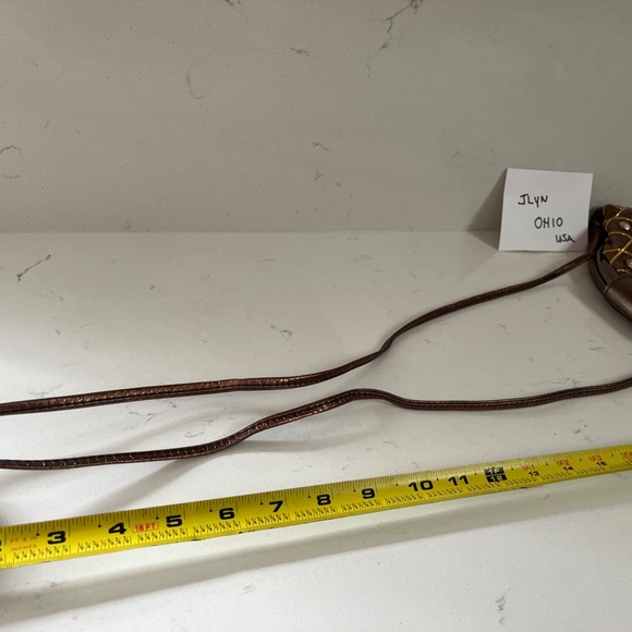 Paris New York  Bronze Golden Evening bag Crossbody Glitz bag - Picture 2 of 8